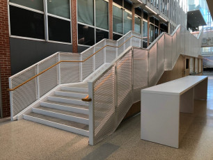 Perforated Aluminum for Stairwell