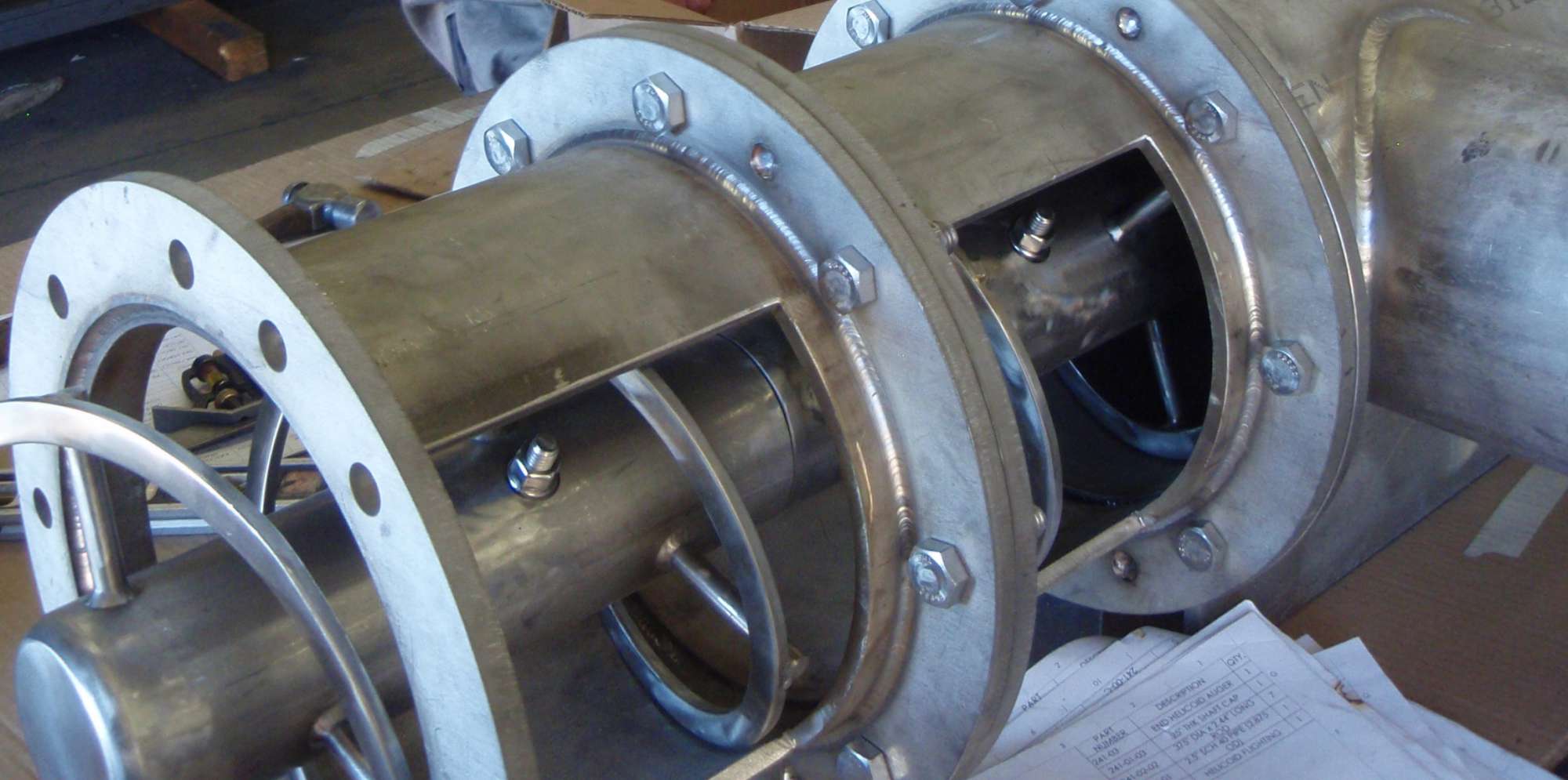 screw conveyor, biofuel industry, auger, gasification, biomass, stainless steel, synthetic gas, auger conveyor