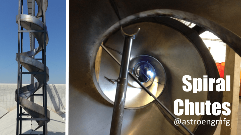 spiral chutes, food processing, metal fabrication