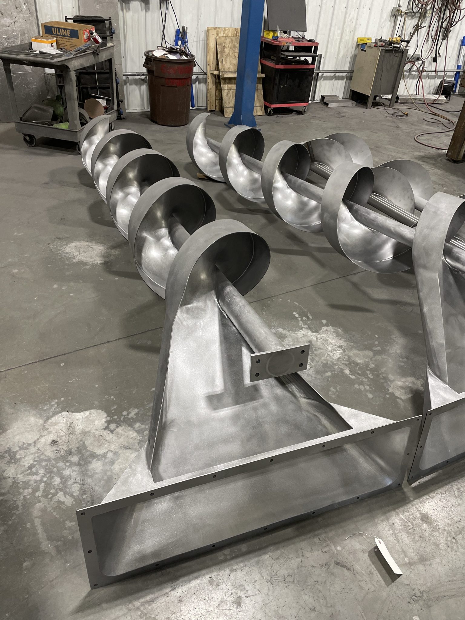 stainless steel spiral chute fabricator
