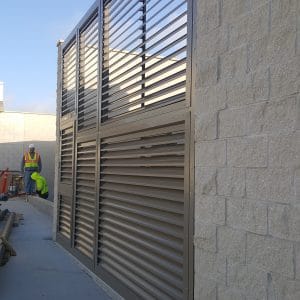 Louvered Panel Wall