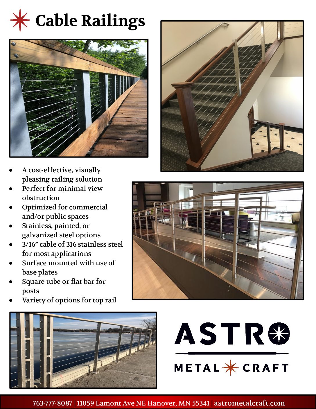 Astro Metal Craft – Cable Railing Line Card