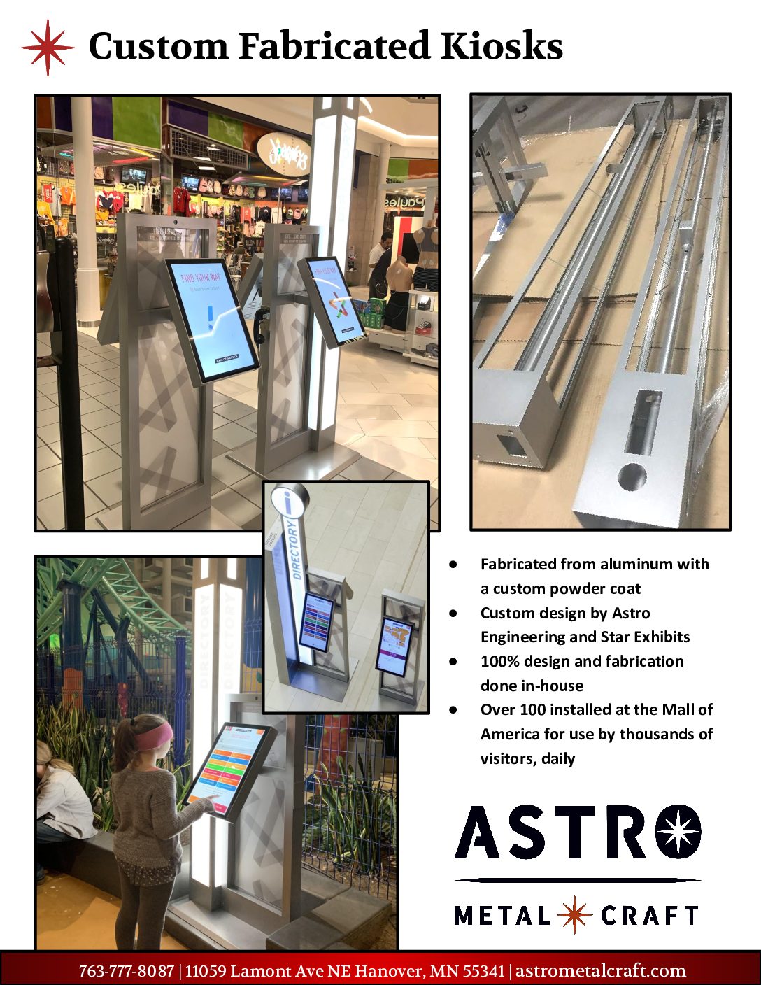 Astro Metal Craft – Custom Fabricated Kiosks Line Card