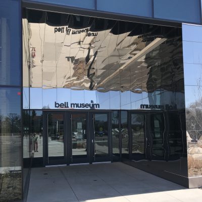mirror-finish-stainless-steel-metal-panels.-bell-museum-entrance