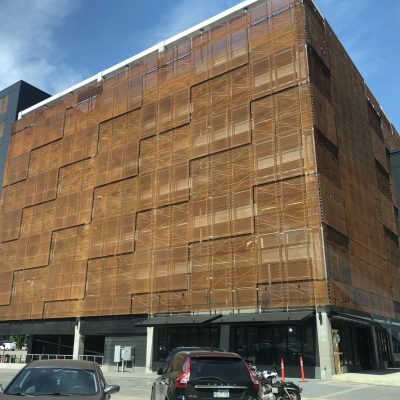 perforated-weathering-steel-wall-panels-parking-garage