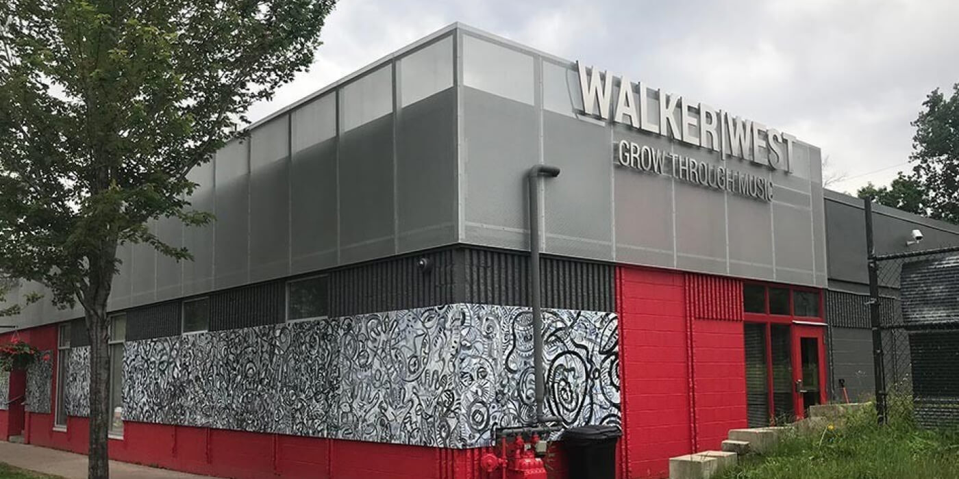 Perforate aluminum roof panels at Walker West