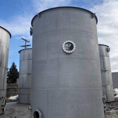 Stainless steel water treatment tanks 14’ diameter X 19’ high