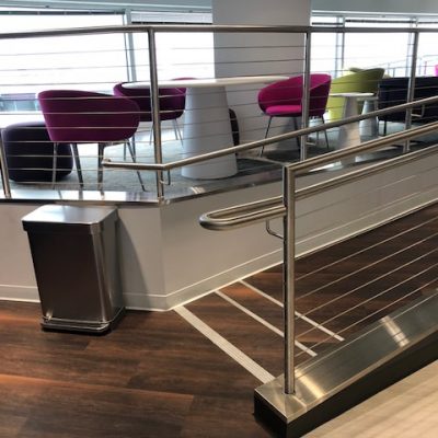 Stainless Steel Cable Railing with Handrail in Office