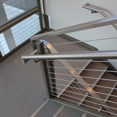 Stainless Steel Cable Railing Office Stairwell