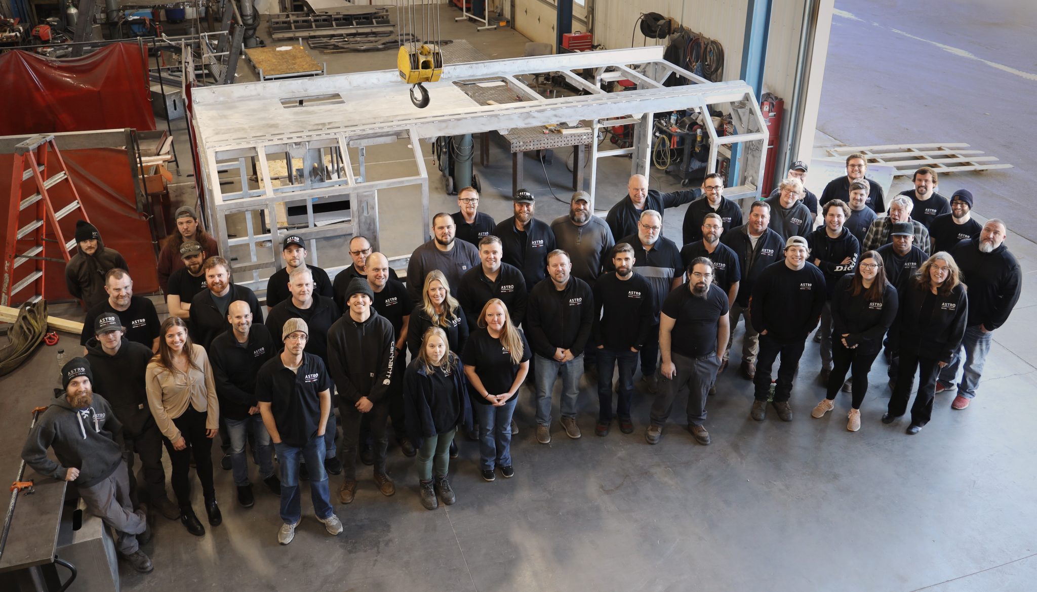 Metal Fabrication Company Team Picture Around Equipment