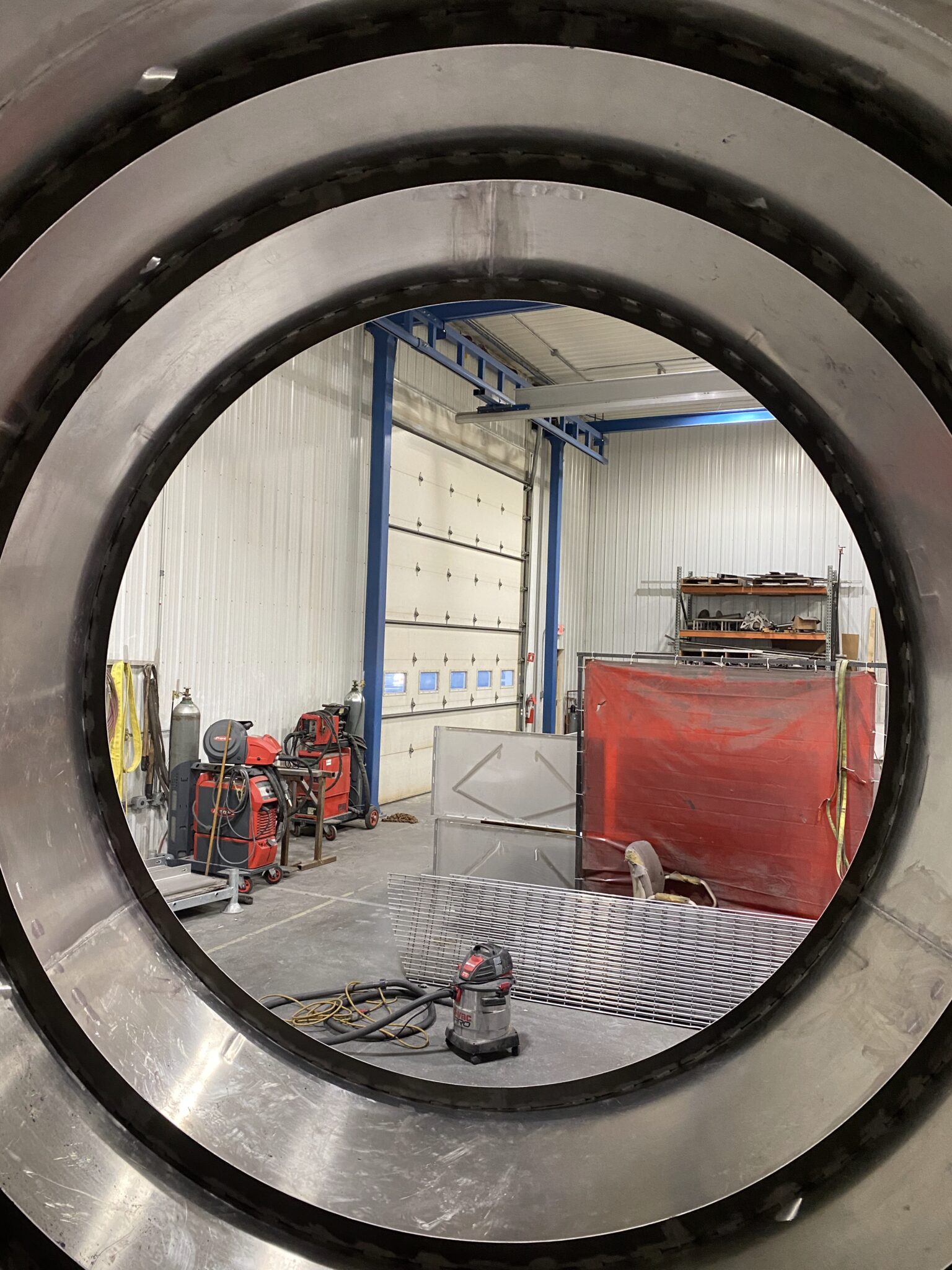 inside of industrial tank