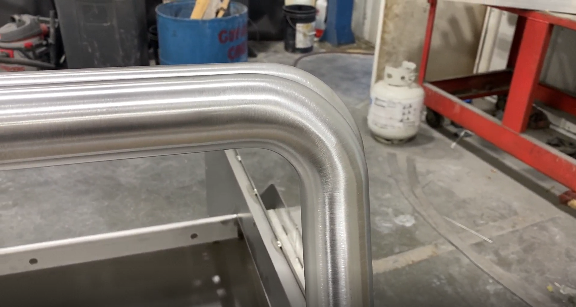 grind and polished weld finish